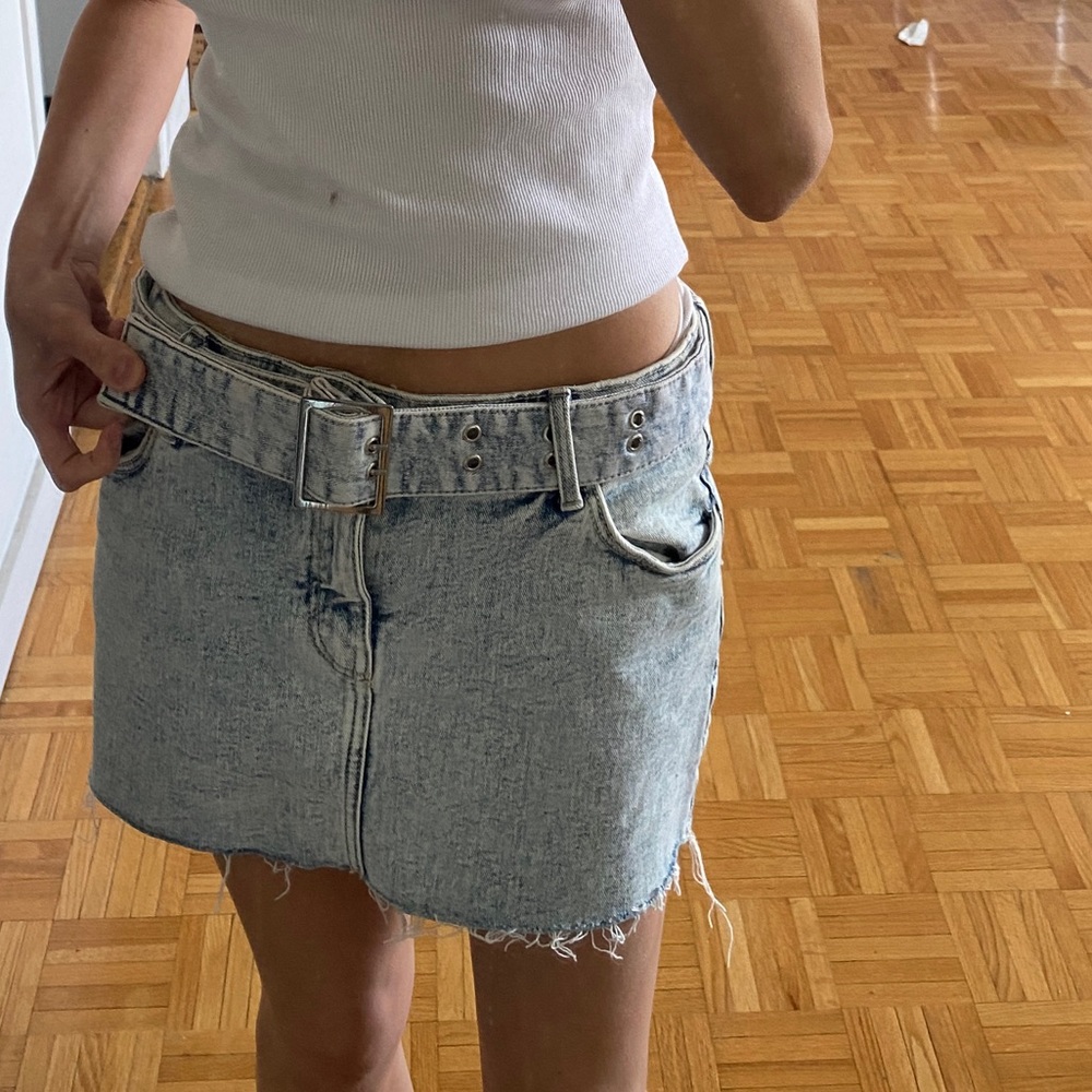 Bershka low rise denim skirt
